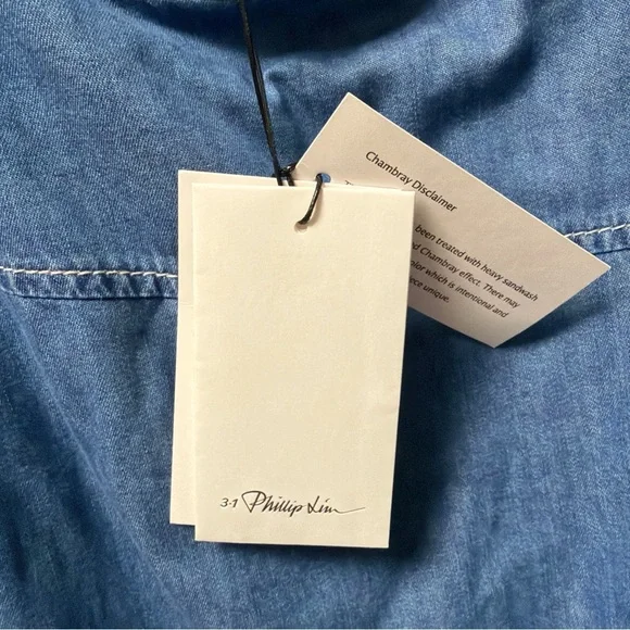 3.1 Phillip lim Chambray Wrap Midi Skirt NWT - Picture 11 of 12